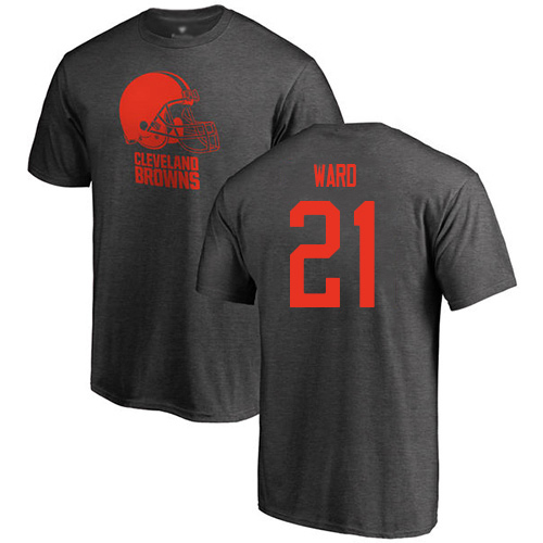 Men Cleveland Browns Denzel Ward Ash Jersey #21 NFL Football One Color T Shirt